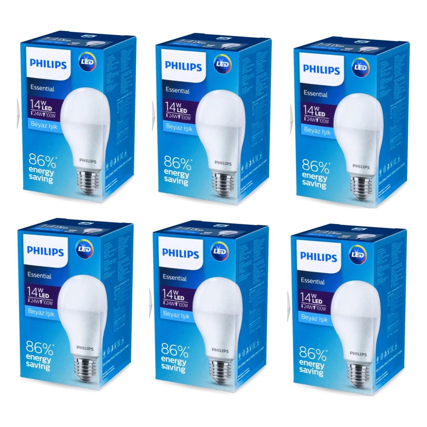 Philips 13 W - 100 w 6500 Kelvin Beyaz Işık E27 led Ampül