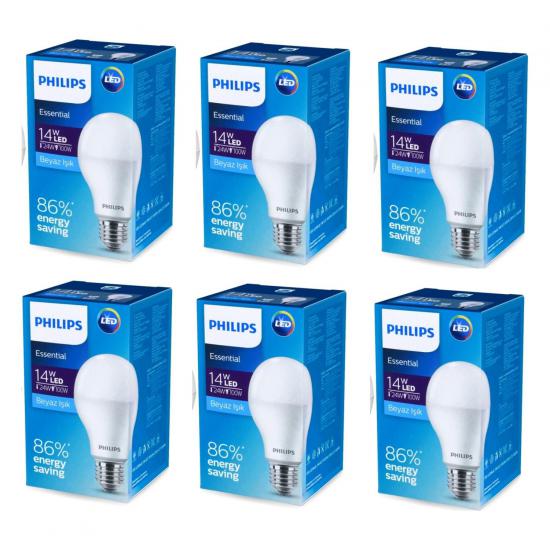 Philips Essential 14 W LED Ampul E-27 Beyaz Işık